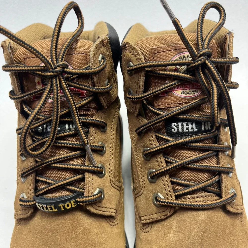 Brahma Alpha Boots Mens 7.5 Leather Steel Toe Waterproof Workwear No Insoles